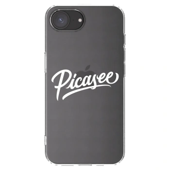 Picasee Apple iPhone 16e Hülle - Transparentes Silikon - Picasee - old logo - white