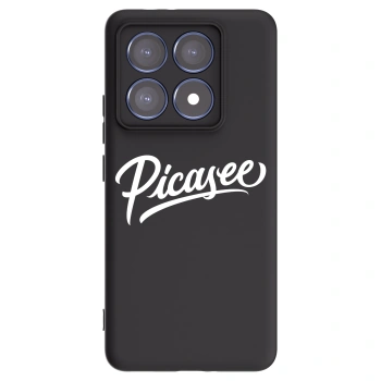 Picasee Xiaomi 14T Pro Hülle - Schwarzes Silikon - Picasee - old logo - white