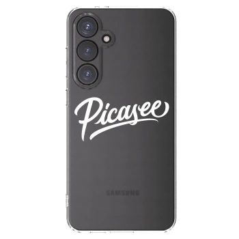 Picasee Samsung Galaxy S24 FE S721B Hülle - Transparentes Silikon - Picasee - old logo - white