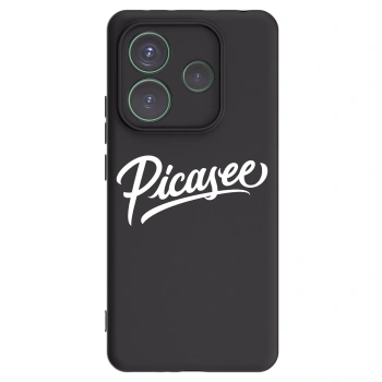Picasee Xiaomi Redmi Note 14 5G Hülle - Schwarzes Silikon - Picasee - old logo - white