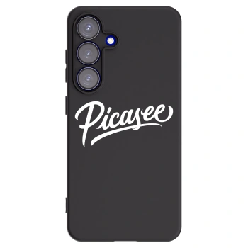 Picasee Samsung Galaxy S25 5G Hülle - Schwarzes Silikon - Picasee - old logo - white