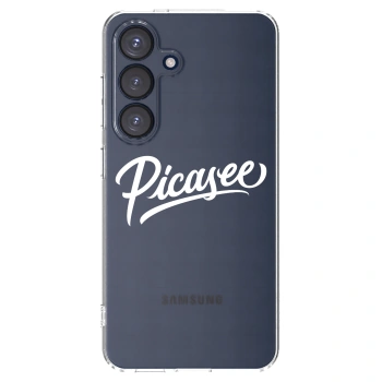 Picasee Samsung Galaxy S25 5G Hülle - Transparentes Silikon - Picasee - old logo - white