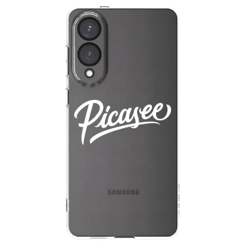 Picasee Samsung Galaxy S25 Edge 5G Hülle - Transparentes Silikon - Picasee - old logo - white