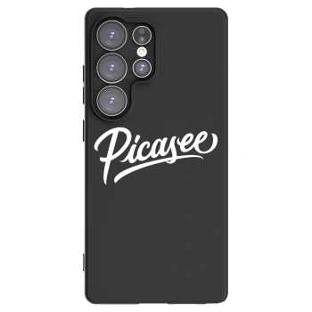 Picasee Samsung Galaxy S25 Ultra 5G Hülle - Schwarzes Silikon - Picasee - old logo - white