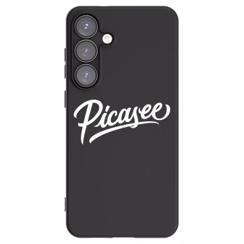 Picasee Samsung Galaxy S25+ 5G Hülle - Schwarzes Silikon - Picasee - old logo - white