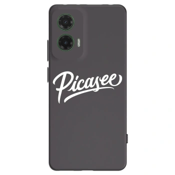 Picasee Motorola Moto G35 5G Hülle - Schwarzes Silikon - Picasee - old logo - white