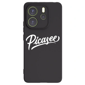 Picasee Xiaomi Redmi Note 14 4G Hülle - Schwarzes Silikon - Picasee - old logo - white