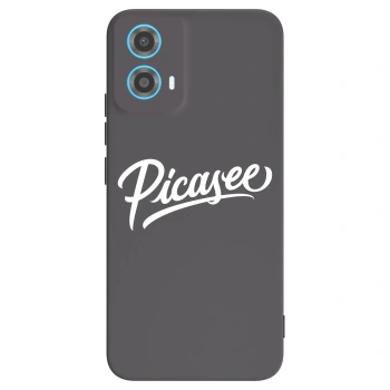 Picasee Motorola Moto G34 5G Hülle - Schwarzes Silikon - Picasee - old logo - white