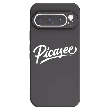 Picasee Google Pixel 9 Pro Hülle - Schwarzes Silikon - Picasee - old logo - white