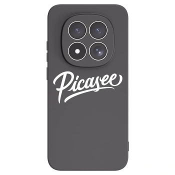 Picasee Xiaomi Redmi Note 15 Pro 4G Hülle - Schwarzes Silikon - Picasee - old logo - white