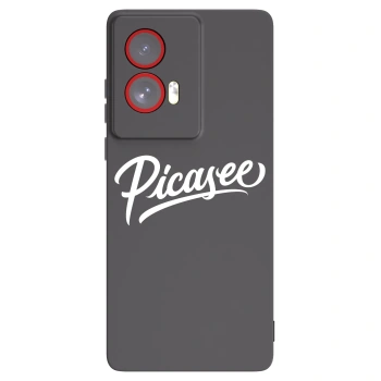 Picasee Motorola Edge 50 Fusion Hülle - Schwarzes Silikon - Picasee - old logo - white