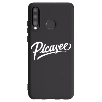 Picasee Huawei P30 Lite Hülle - Schwarzes Silikon - Picasee - old logo - white