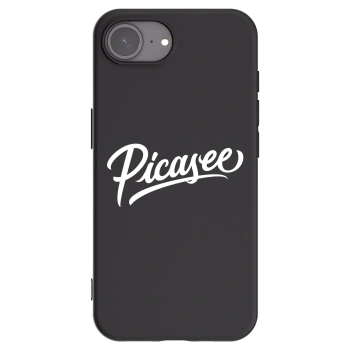 Picasee Apple iPhone 17e Hülle - Schwarzes Silikon - Picasee - old logo - white