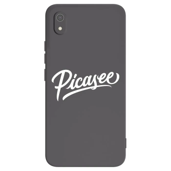 Picasee Xiaomi Redmi 7A Hülle - Schwarzes Silikon - Picasee - old logo - white
