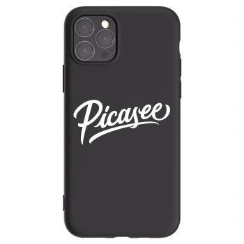 Picasee Apple iPhone 11 Pro Hülle - Schwarzes Silikon - Picasee - old logo - white