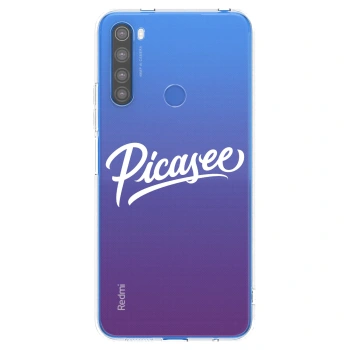 Picasee Xiaomi Redmi Note 8T Hülle - Transparentes Silikon - Picasee - old logo - white