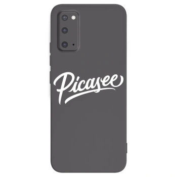 Picasee Samsung Galaxy S20 G980F Hülle - Schwarzes Silikon - Picasee - old logo - white