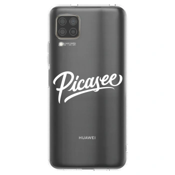 Picasee Huawei P40 Lite Hülle - Transparentes Silikon - Picasee - old logo - white