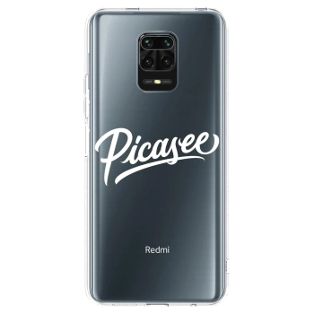 Picasee Xiaomi Redmi Note 9 Pro Hülle - Transparentes Silikon - Picasee - old logo - white