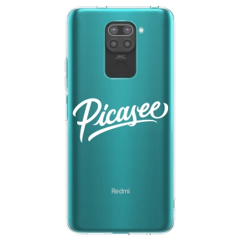Picasee Xiaomi Redmi Note 9 Hülle - Schwarzes Silikon - Picasee - old logo - white