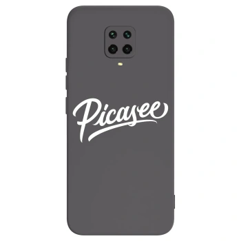 Picasee Xiaomi Redmi Note 9S Hülle - Schwarzes Silikon - Picasee - old logo - white