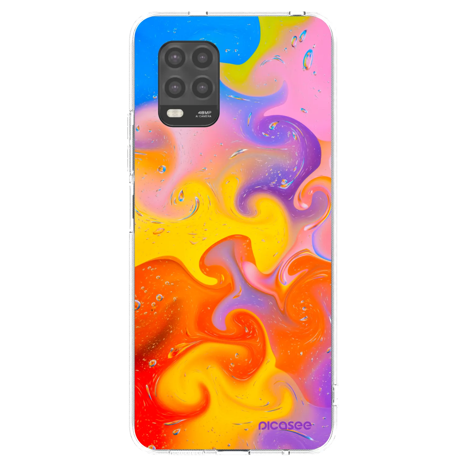Picasee Xiaomi Mi 10 Lite Hülle - Transparentes Silikon - Bubbles