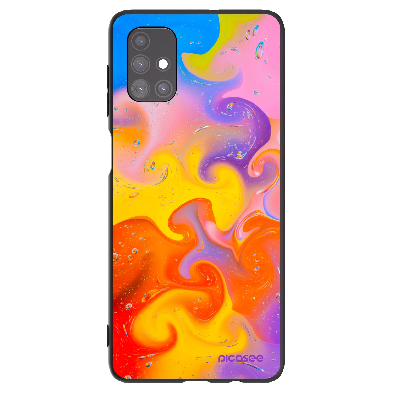 Picasee Samsung Galaxy M51 M515F Hülle - Schwarzes Silikon - Bubbles
