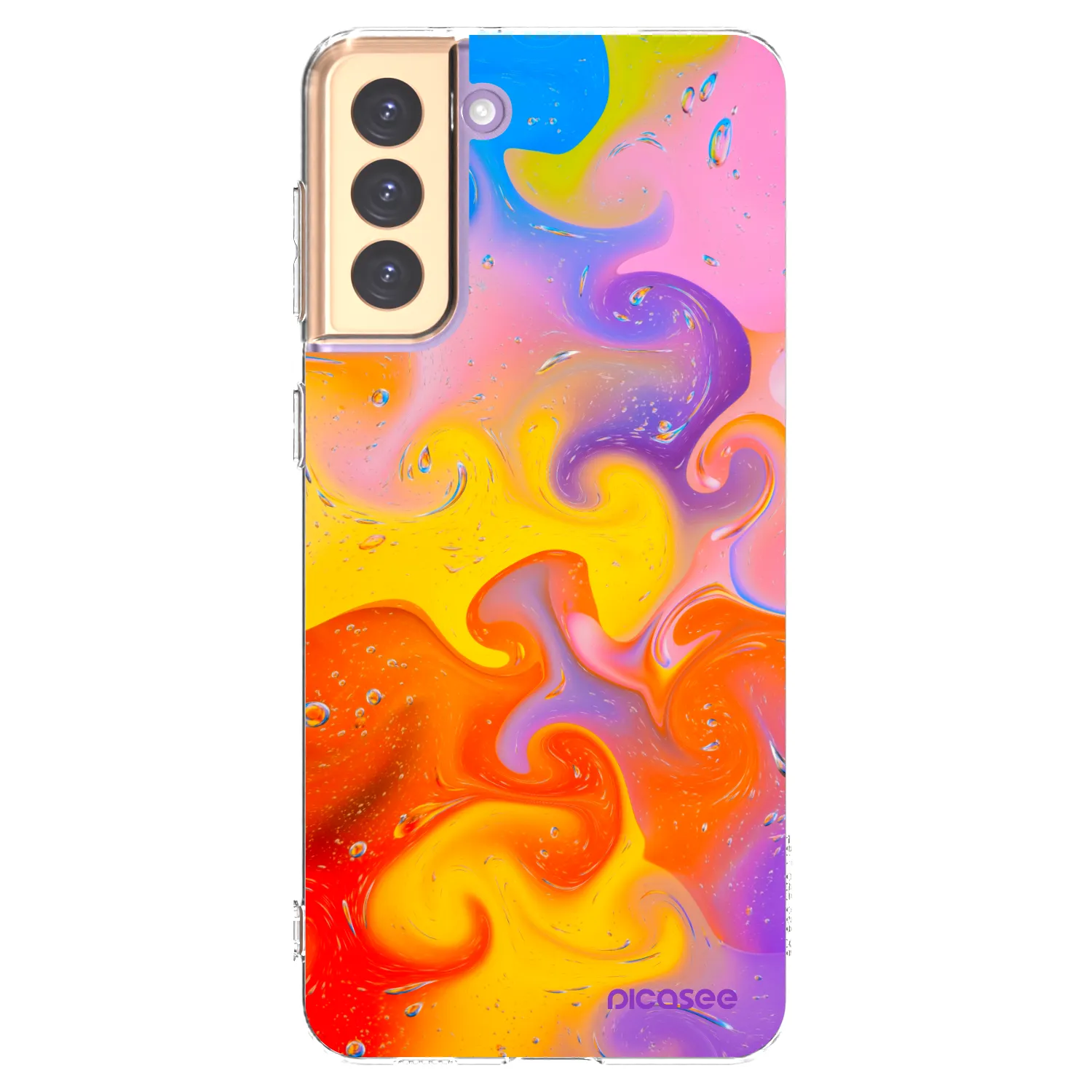 Picasee Samsung Galaxy S21+ 5G G996F Hülle - Transparentes Silikon - Bubbles