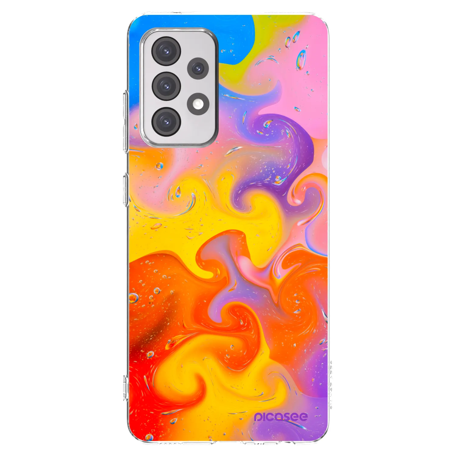 Picasee Samsung Galaxy A52 5G A525F Hülle - Transparentes Silikon - Bubbles
