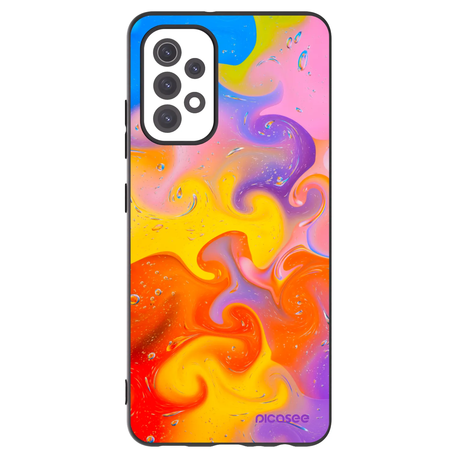 Picasee Samsung Galaxy A32 5G A326B Hülle - Schwarzes Silikon - Bubbles