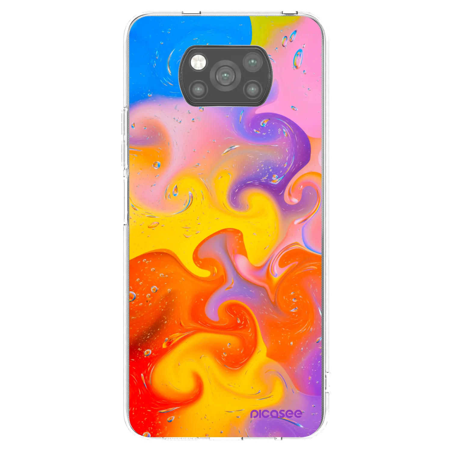 Picasee Xiaomi Poco X3 Pro Hülle - Schwarzes Silikon - Bubbles