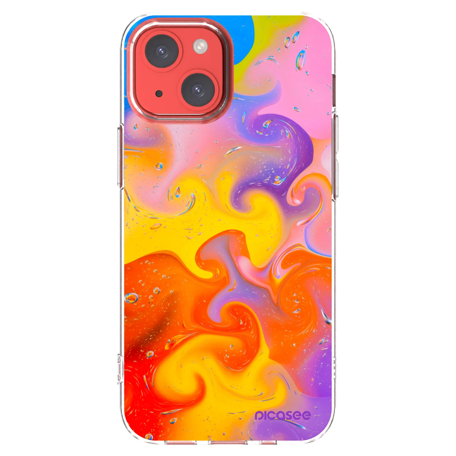 Picasee Apple iPhone 13 mini Hülle - Transparentes Silikon - Bubbles