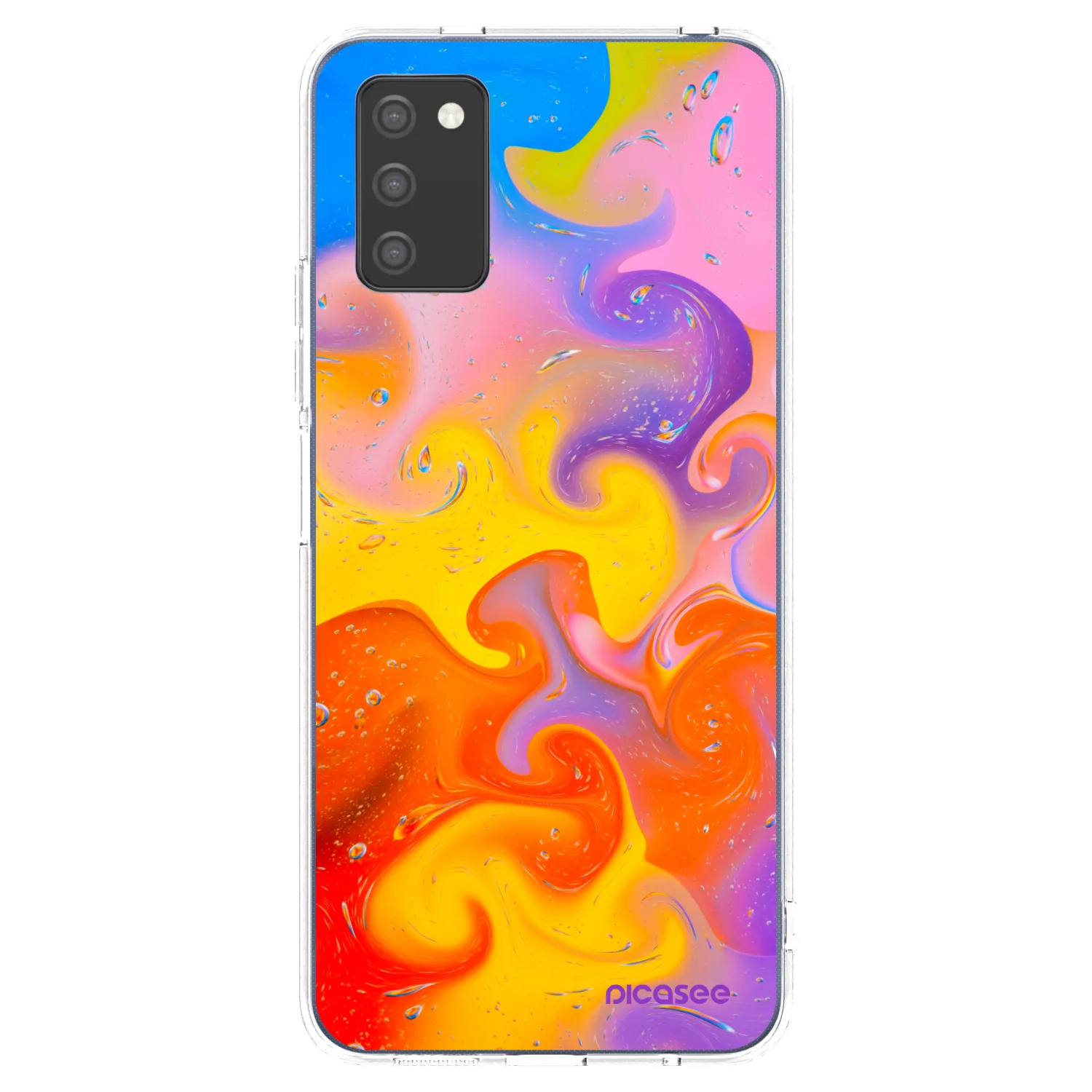 Picasee Samsung Galaxy A02s A025G Hülle - Transparentes Silikon - Bubbles