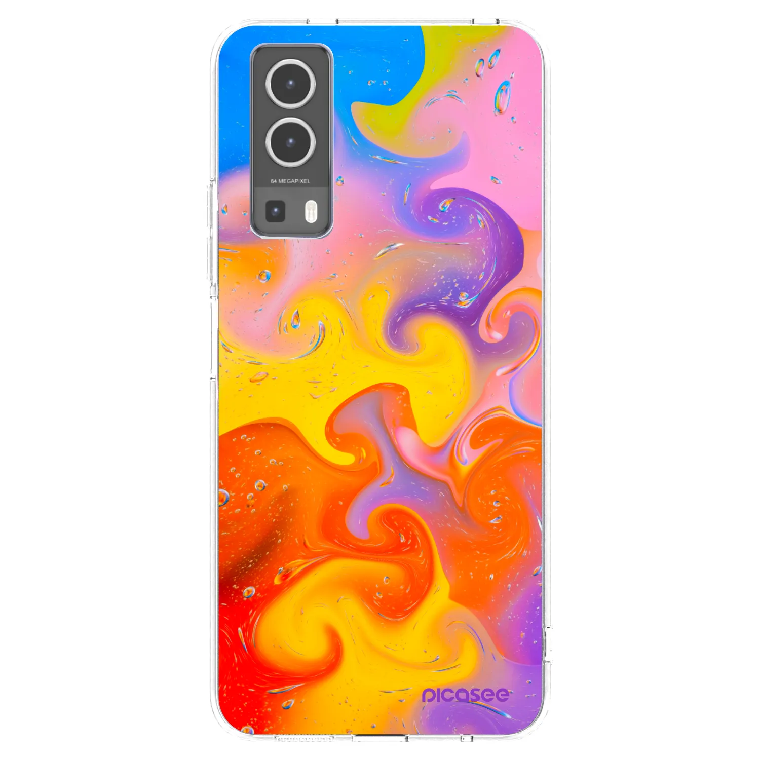 Picasee Vivo Y72 5G Hülle - Transparentes Silikon - Bubbles