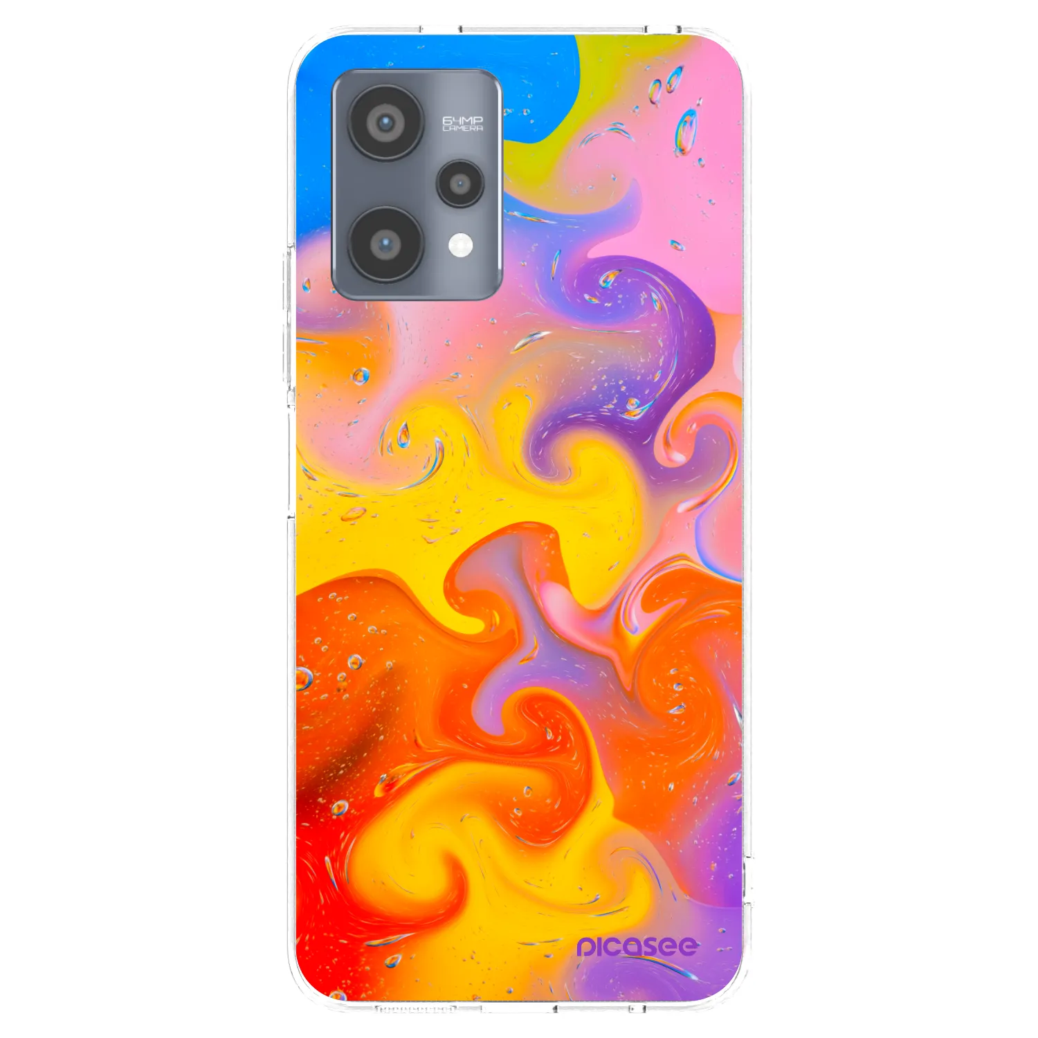Picasee Realme 9 Pro 5G Hülle - Transparentes Silikon - Bubbles
