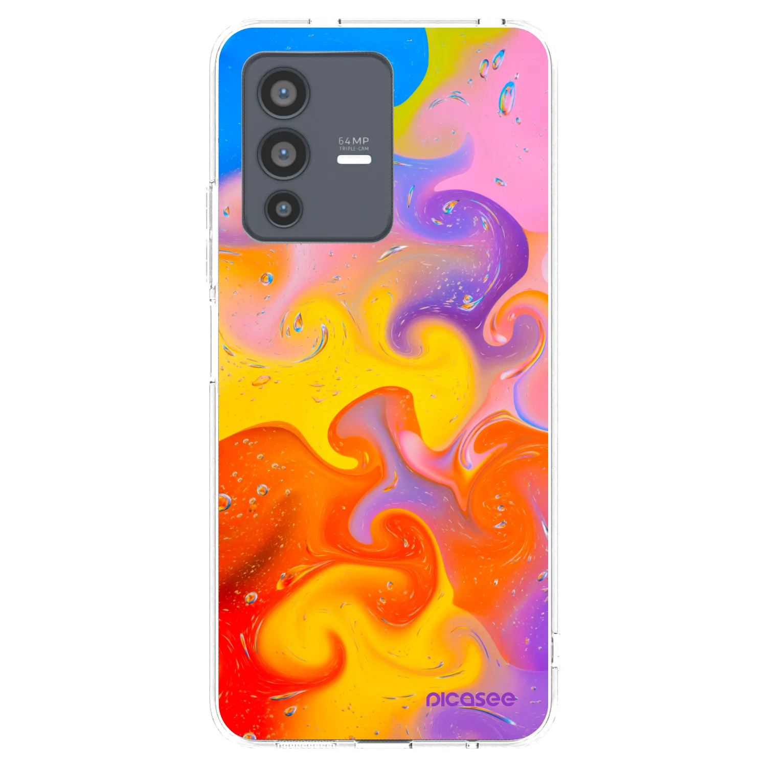 Picasee Vivo V23 5G Hülle - Transparentes Silikon - Bubbles