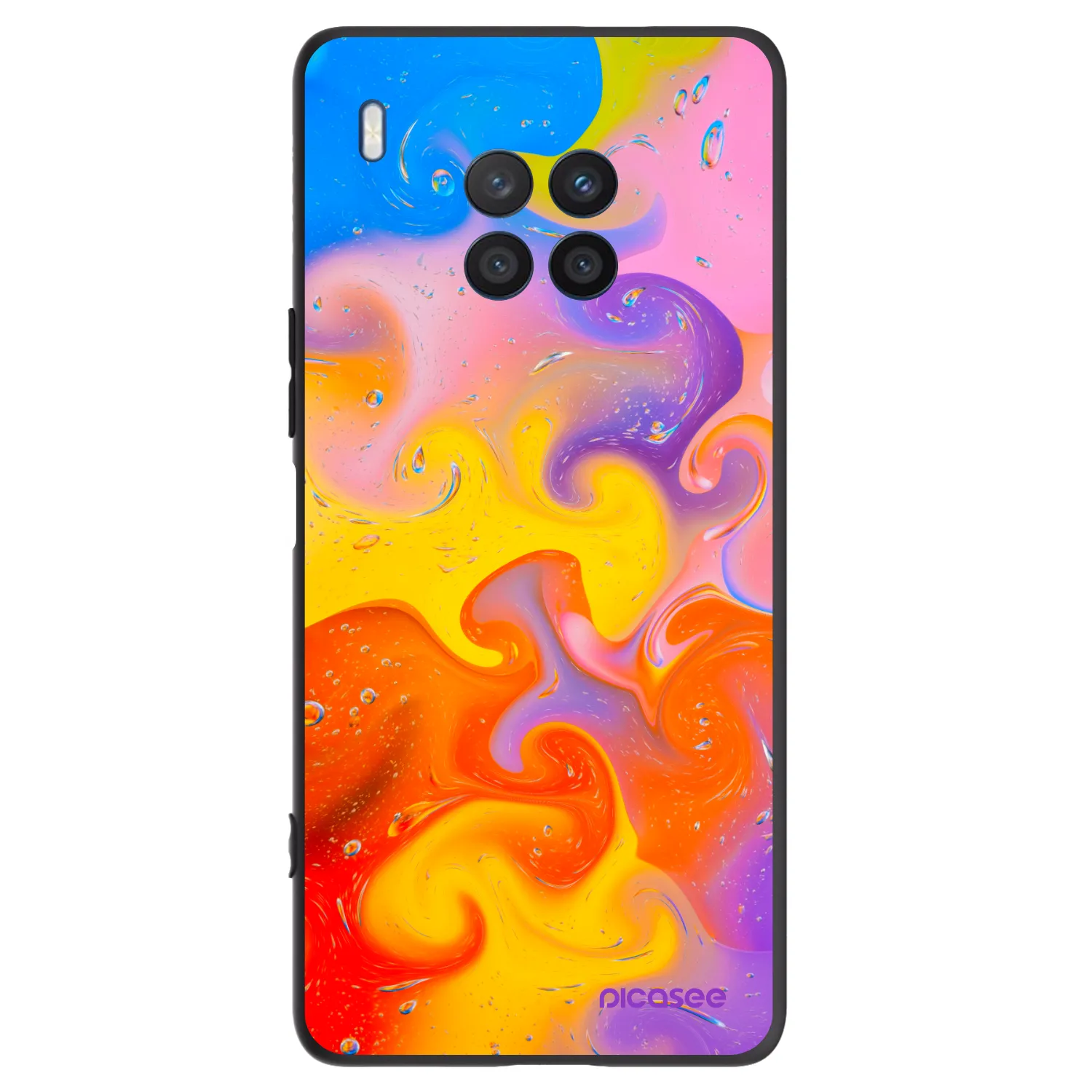 Picasee Honor 50 Lite Hülle - Schwarzes Silikon - Bubbles