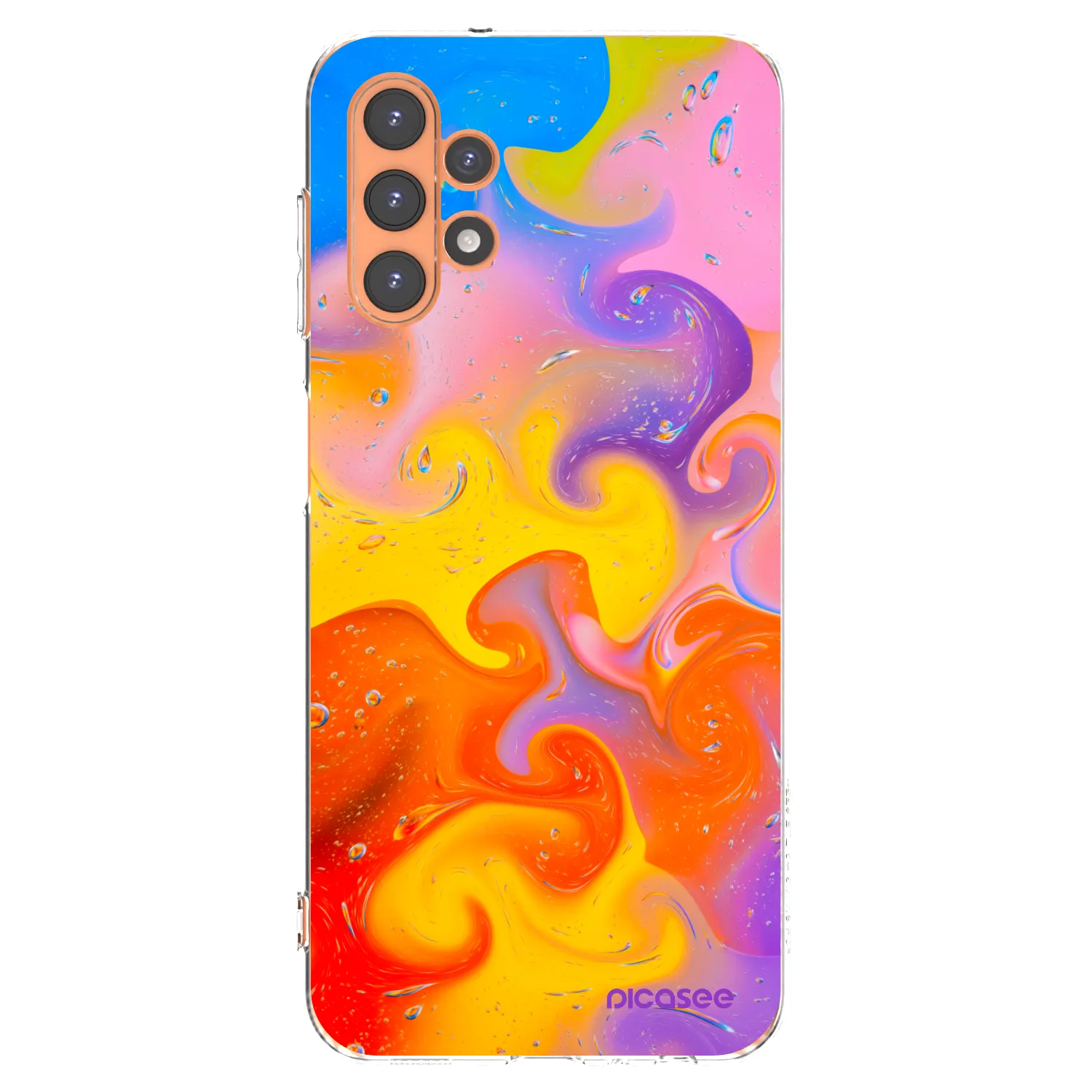 Picasee Samsung Galaxy A13 4G A135 Hülle - Transparentes Silikon - Bubbles