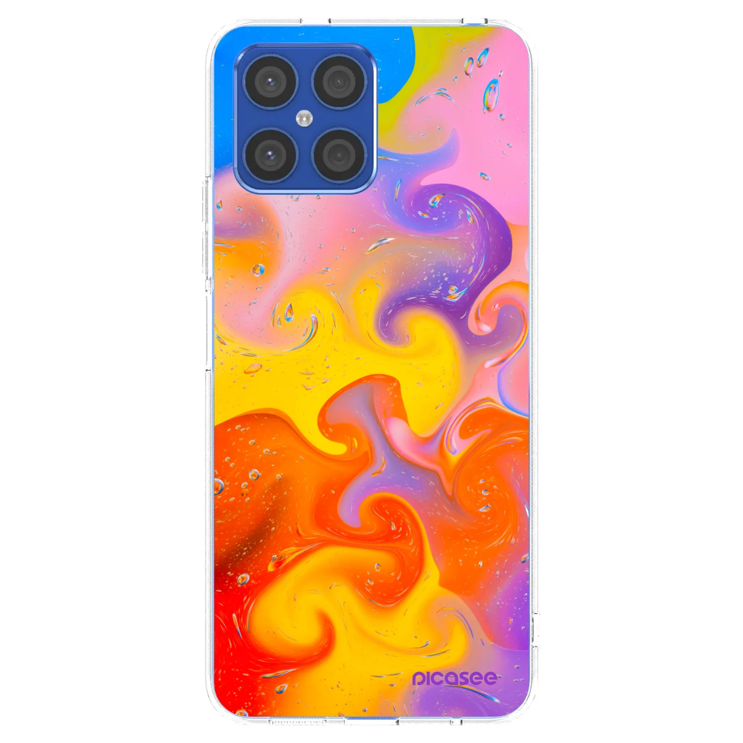 Picasee Honor X8 4G Hülle - Transparentes Silikon - Bubbles