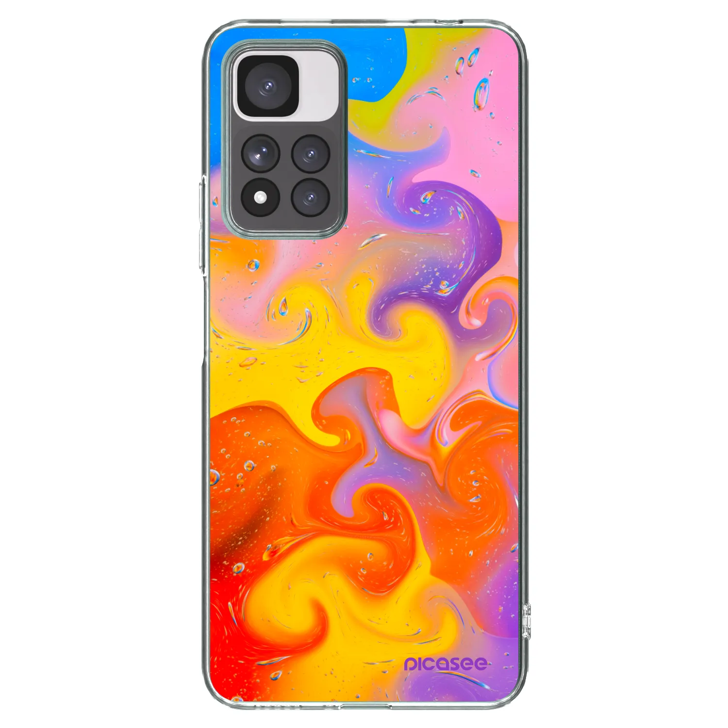 Picasee Xiaomi Redmi Note 11 Pro+ 5G Hülle - Transparentes Silikon - Bubbles