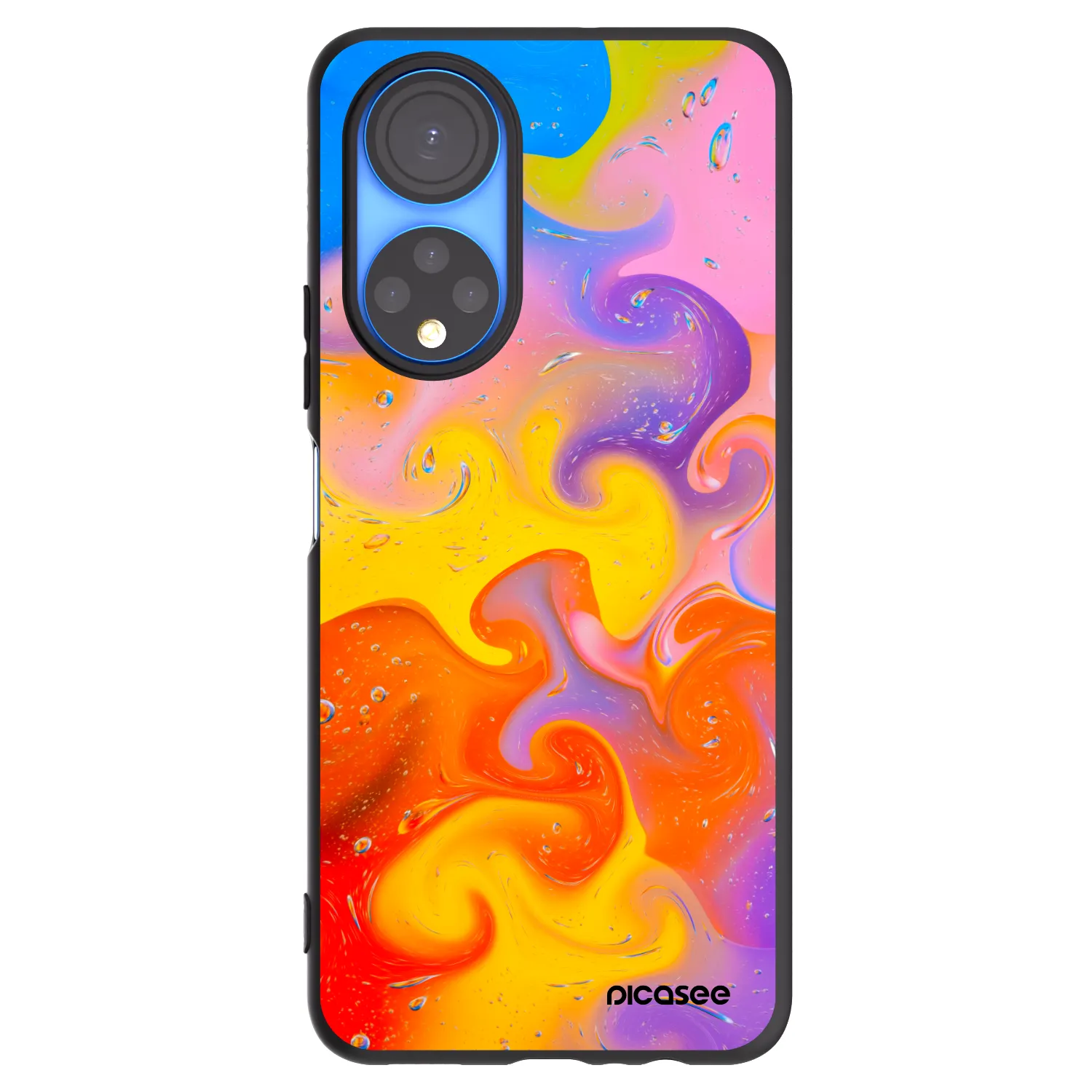Picasee Honor X7 Hülle - Schwarzes Silikon - Bubbles
