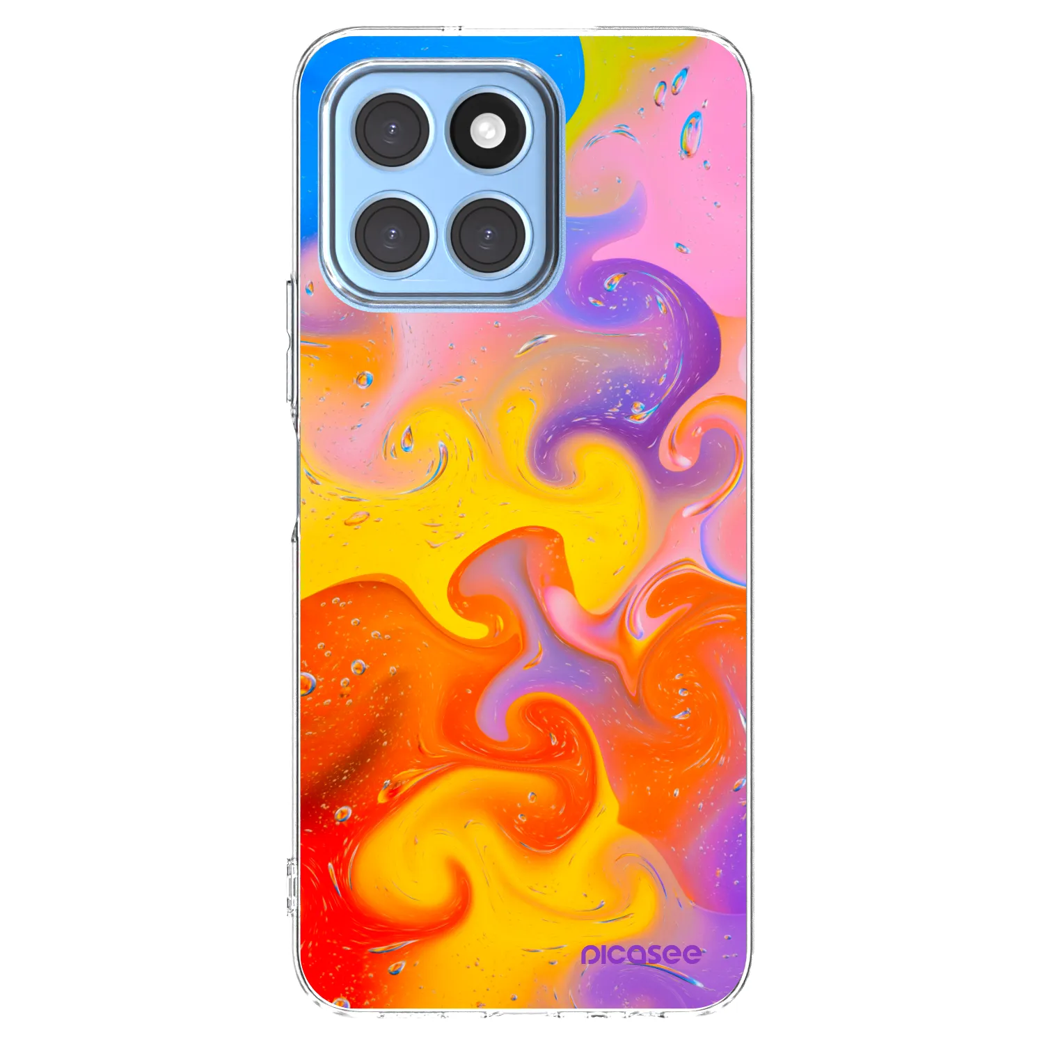 Picasee Honor X8 5G Hülle - Transparentes Silikon - Bubbles