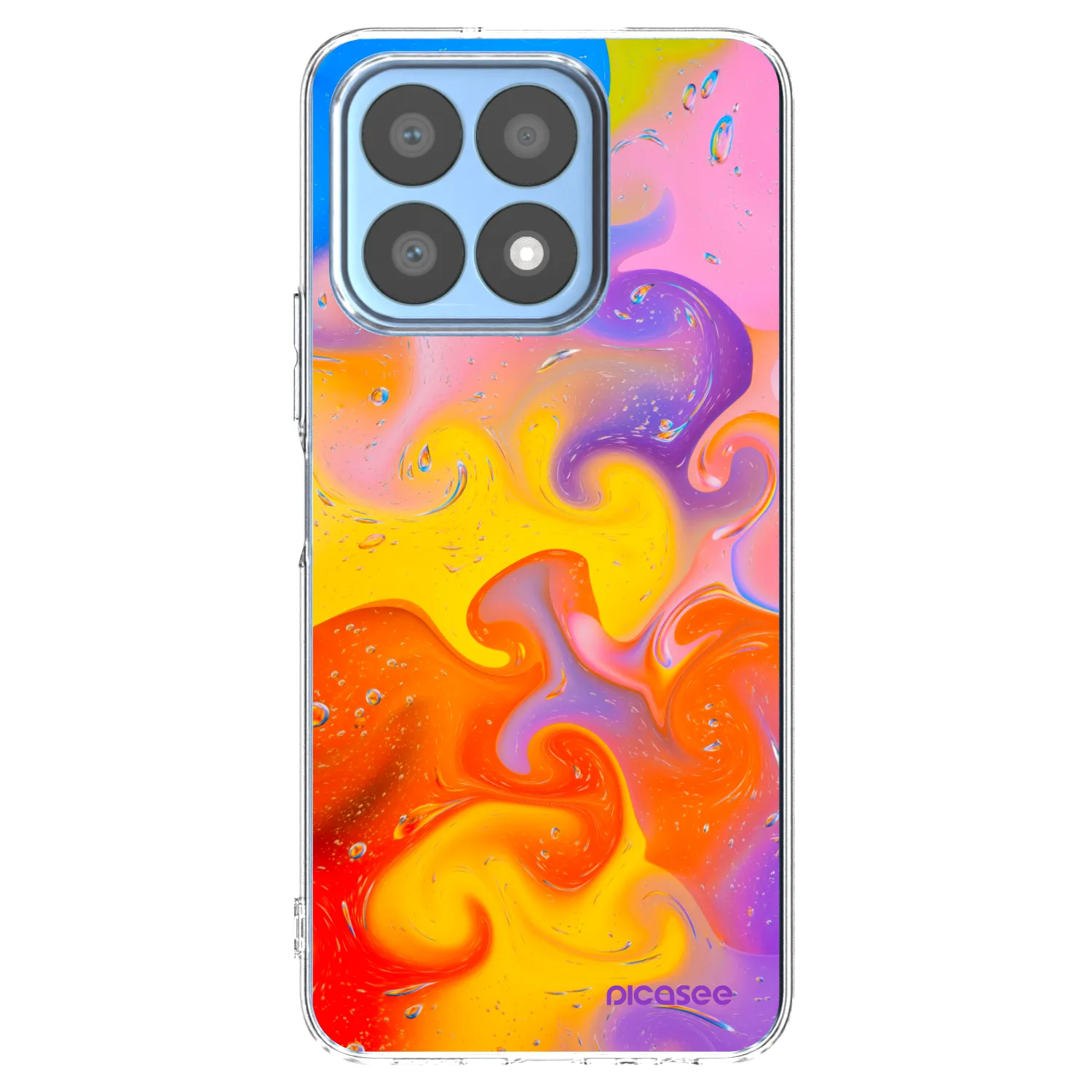 Picasee Honor X8a Hülle - Transparentes Silikon - Bubbles