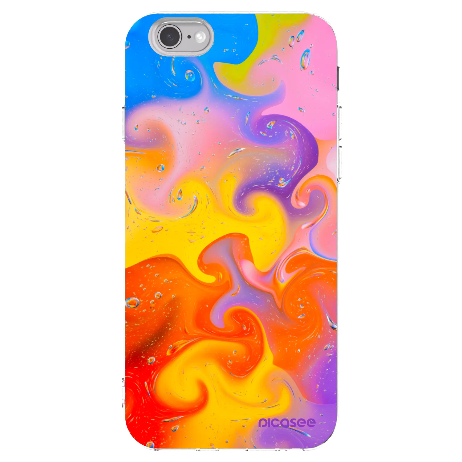 Picasee Apple iPhone 6/6S Hülle - Transparentes Silikon - Bubbles