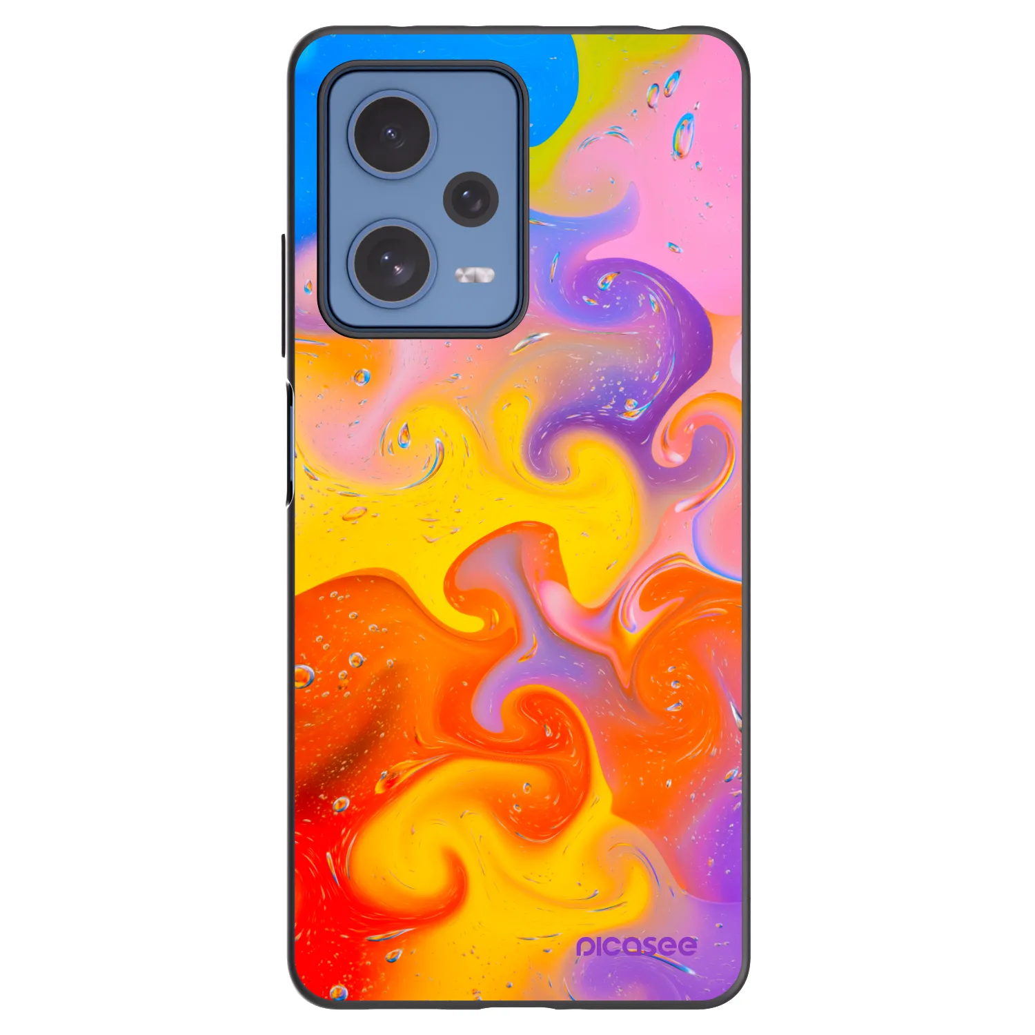 Picasee Xiaomi Redmi Note 12 Pro 5G Hülle - Schwarzes Silikon - Bubbles
