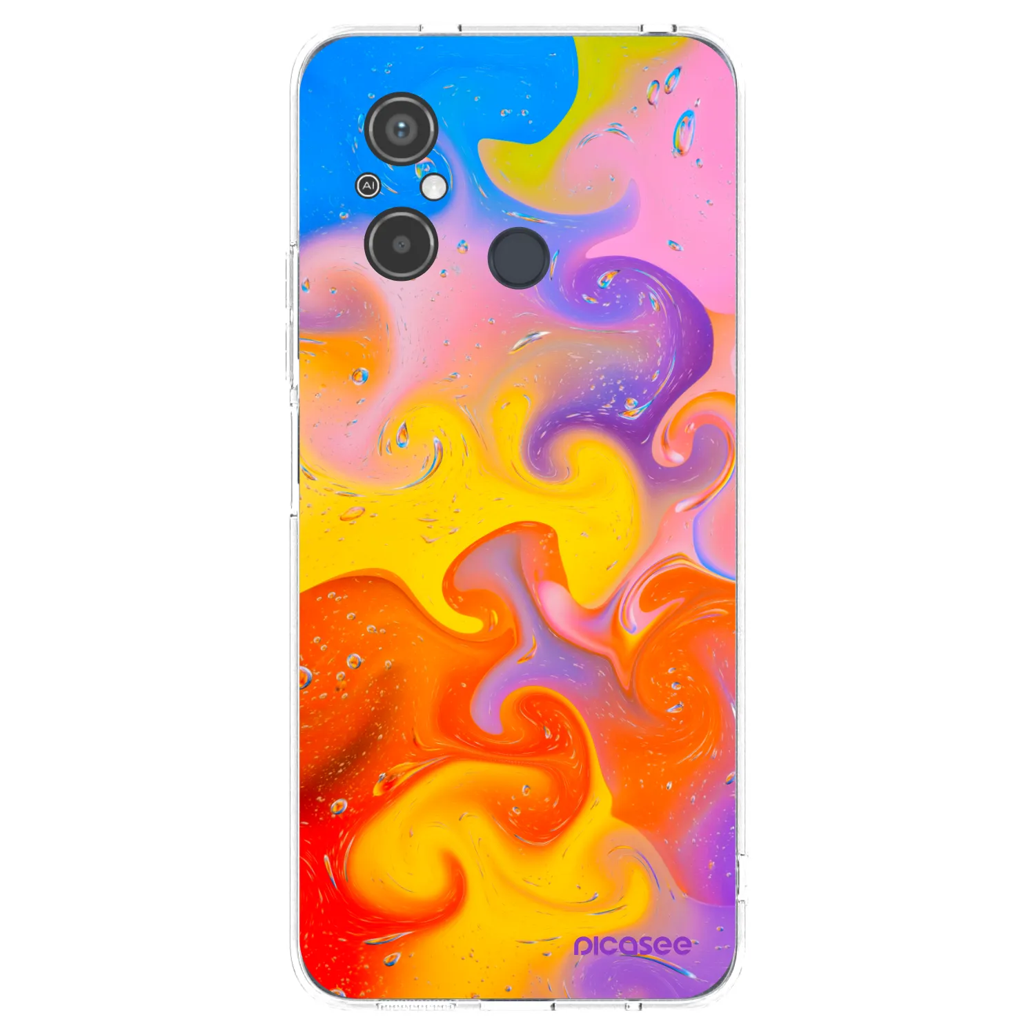 Picasee Xiaomi Redmi 12C Hülle - Transparentes Silikon - Bubbles