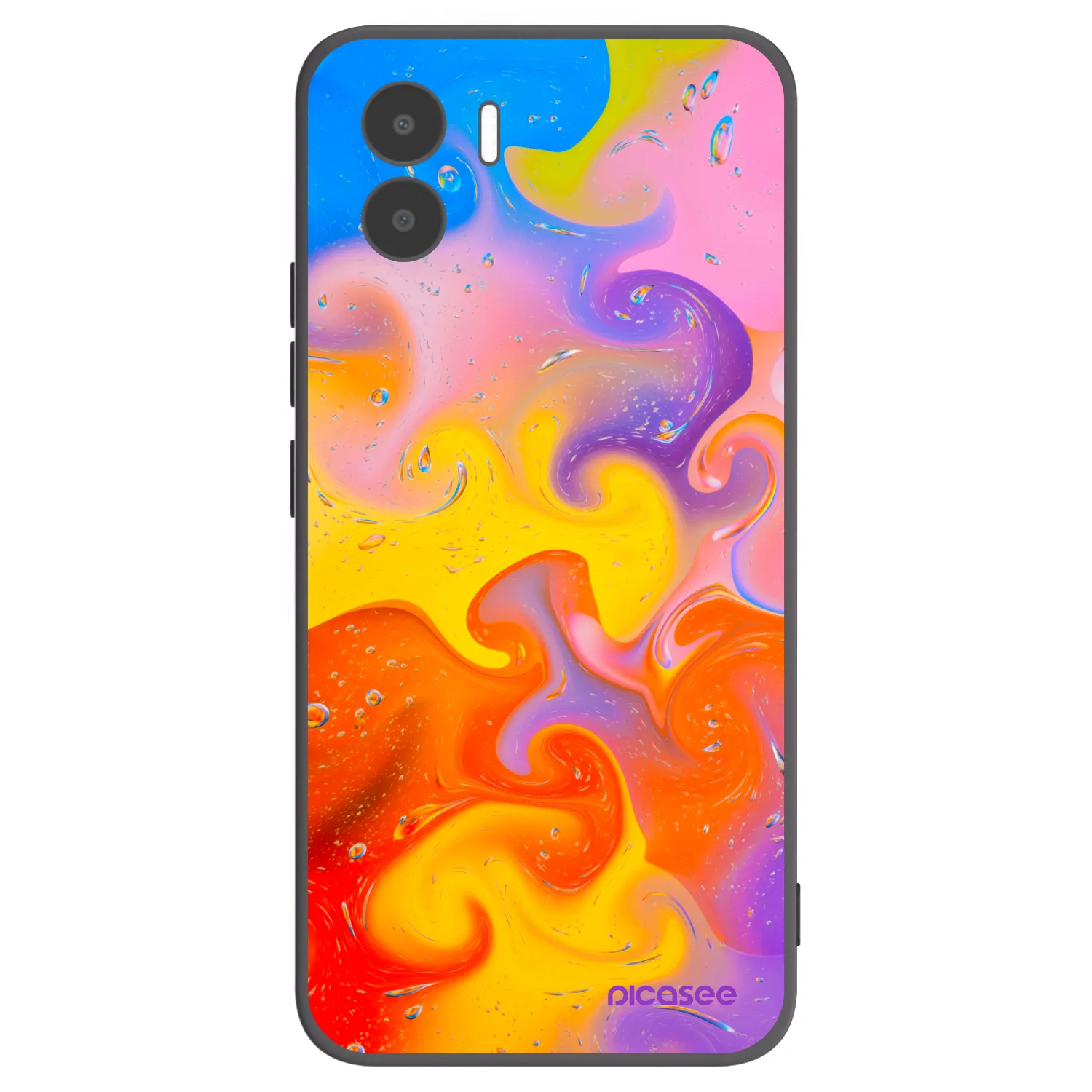Picasee Xiaomi Redmi A2 Hülle - Schwarzes Silikon - Bubbles
