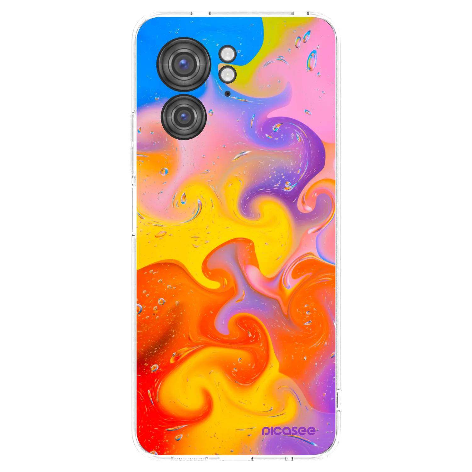 Picasee Motorola Edge 40 Hülle - Transparentes Silikon - Bubbles