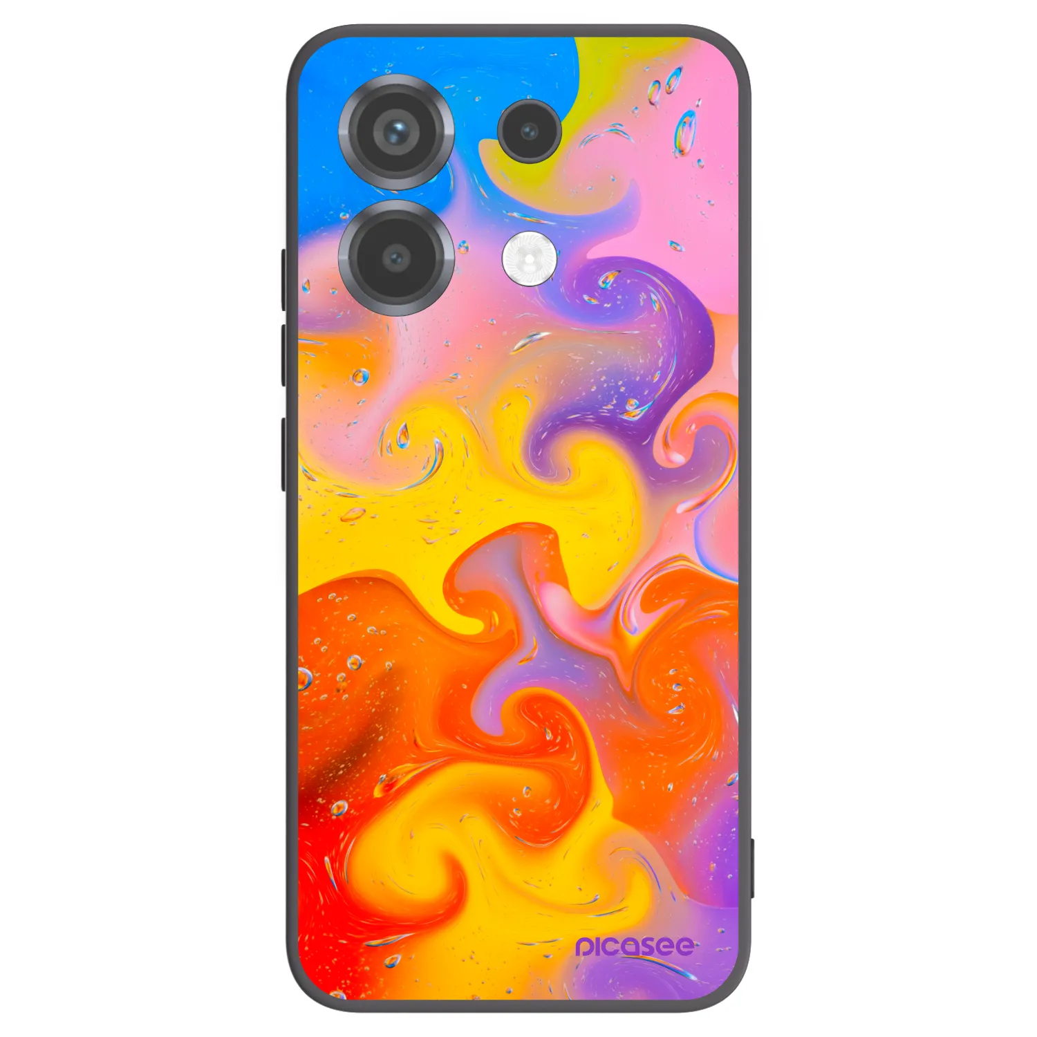 Picasee Xiaomi Poco X6 Hülle - Schwarzes Silikon - Bubbles