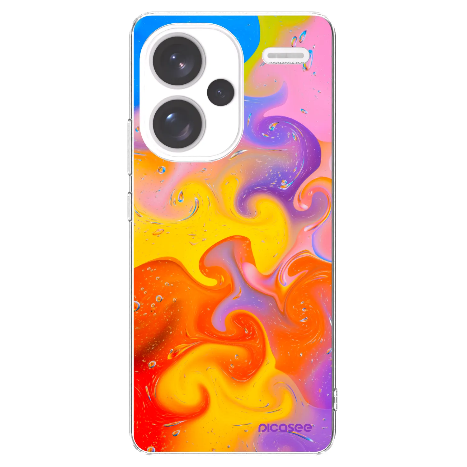 Picasee Xiaomi Redmi Note 13 Pro+ 5G Hülle - Transparentes Silikon - Bubbles